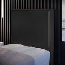 Ver imagem 2 de Cabeceira Cama Box Solteiro Com Tachas 100 cm Vicenza L02 Couríssimo Preto - Lyam Decor