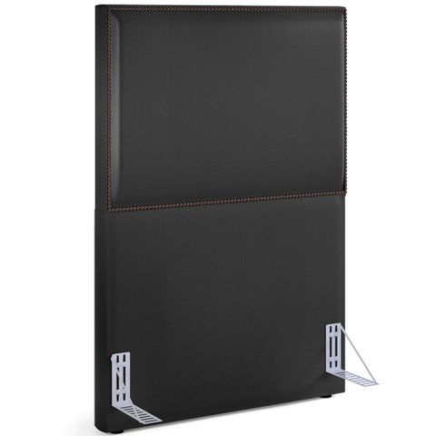 Cabeceira Cama Box Solteiro Com Tachas 100 cm Vicenza L02 Couríssimo Preto - Lyam Decor