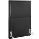 Ver imagem 1 de Cabeceira Cama Box Solteiro Com Tachas 100 cm Vicenza L02 Couríssimo Preto - Lyam Decor