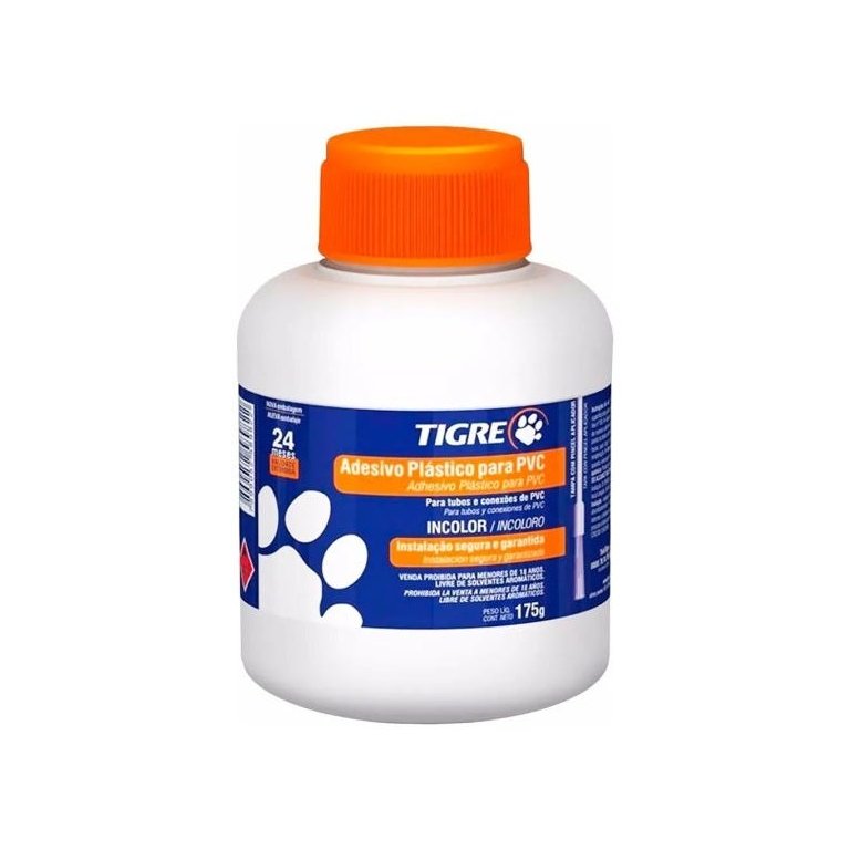 Adesivo Plástico para Pvc Incolor Frasco 175G Tigre