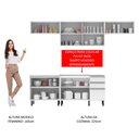 Ver imagem 6 de Armário de Cozinha Completa 280cm Branco Mariana Madesa 02SR