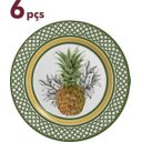 Ver imagem 2 de JOGO PRATO SOBREMESA 6 PEÇAS ABACAXI ALLEANZA PINEAPPLE