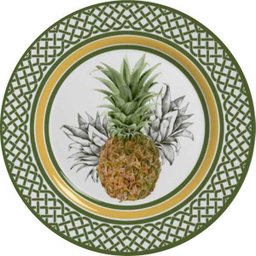 JOGO PRATO SOBREMESA 6 PEÇAS ABACAXI ALLEANZA PINEAPPLE - 1