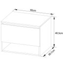 Ver imagem 3 de Gabinete de Banheiro 60 Cm 1 Porta e Nicho Valente Mármore Branco