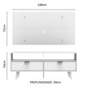 Ver imagem 3 de Rack Madesa Oslo e Painel para Tv até 55 Polegadas 2 Portas