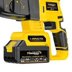 Martelete Rompedor a Bateria 21v 26mm Bivolt 10 Acessórios Titanium Intercambiável - 4