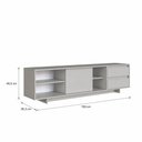 Ver imagem 4 de Rack TV até 65" 180cm Nichos 2 Gavetas e Porta Linea Cor Arenas - Prodecor