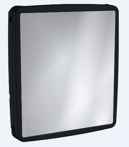 Armário Banheiro Espelho Reversível Preto Ar51 - Sintex - 2
