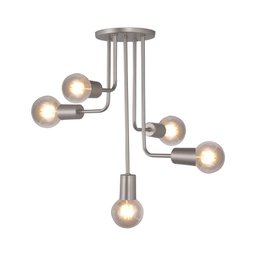 LUSTRE PENDENTE VOGUE 5 LAMP E27 SILVER - 3211 SLV - 1