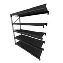 Ver imagem 1 de Mini Porta Pallet 200 kg por Nivel Continuação com 5 Niveis Preto com MDF Preto