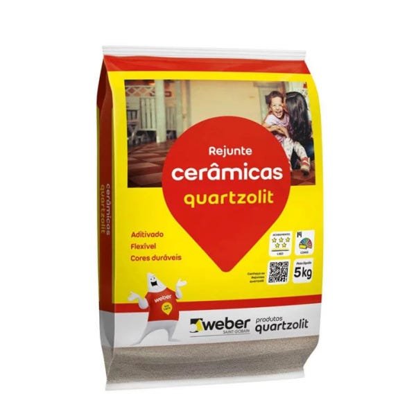 Rejunte Cerâmicas Cinza Platina Quartzolit 5kg