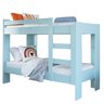Cama Beliche Mdf com Proteção Lateral B63 Azul Acetinado Novam - 1