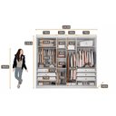 Ver imagem 3 de Guarda Roupa Casal Rizon 6 Portas de Bater 6 Gavetas 100% MDF com Espelho Neve Móveis Novo