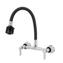 Ver imagem 1 de Torneira Misturador Gourmet Flexível Preto Cozinha Parede