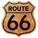 Ver imagem 1 de Placa Decorativos Mdf 38x36 Route 66 Rota 66 Amarelo