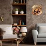 Placa Decorativos Mdf 38x36 Route 66 Rota 66 Amarelo - 3