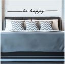 Ver imagem 1 de Adesivo Decorativo Parede Frase Be Happy