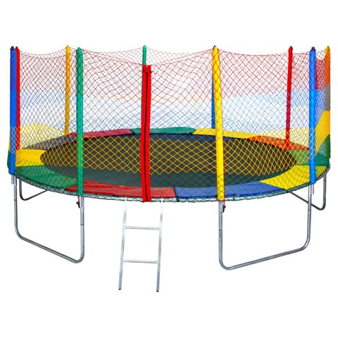 Cama Elástica Pula Pula 3,66 Fechamento Ziper Colorida 100% Nacional Suporta até 415kg