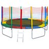 Cama Elástica Pula Pula 3,66 Fechamento Ziper Colorida 100% Nacional Suporta até 415kg - 1