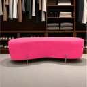 Ver imagem 6 de Puff Decorativo Alana Couro Rosa Pink
