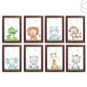 Ver imagem 1 de Kit 8 Quadros Decorativos Infantil Safari Baby: Tabaco