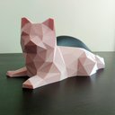 Ver imagem 2 de Gato 28 Cm De Comprimento - Estatueta - Decoração - Toque 3D:Rosa