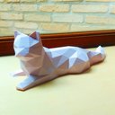 Ver imagem 3 de Gato 28 Cm De Comprimento - Estatueta - Decoração - Toque 3D:Rosa