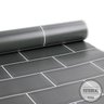 Papel de Parede Azulejo para Cozinha Metro Grafite 0,58x1,80m - 2