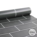 Ver imagem 2 de Papel de Parede Azulejo para Cozinha Metro Grafite 0,58x1,80m