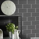 Ver imagem 1 de Papel de Parede Azulejo para Cozinha Metro Grafite 0,58x1,80m