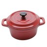 Mini Cacarola Porcelana BLACK LID Vermelho 13CM BON Gourmet 35533 - 1