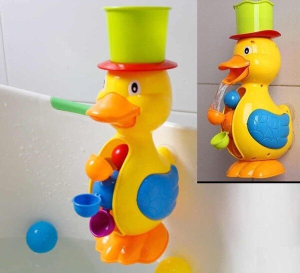 Brinquedo Pato Duck com Roda De Água para um Banho Divertido - 2