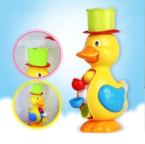 Brinquedo Pato Duck com Roda De Água para um Banho Divertido - 3
