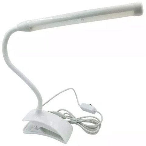 Luminária Flexível Tubo 13 LEDs com Clipe Prendedo Garra FINA P