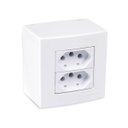 Ver imagem 1 de Conj Caixa Sobrepor 2 Tomadas 20a 75x75 Br Sleek Margirius Cor:branco