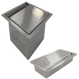 Lixeira Embutir Gourmet escovada 4L + Porta Esponja Inox Com Ventosa Suporte p/ Pias E Cubas AJL STO - 1 Lixeira Embutir Gourmet escovada 4L + Porta Esponja Inox Com Ventosa Suporte p/ Pias E Cubas AJL STO - 1