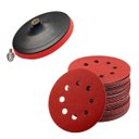 Ver imagem 1 de Kit Suporte de Lixa Velcro 125mm + 30 Discos de Lixa Grão 60