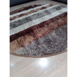 Tapete Sala, Quarto 1,50x1,50 Redondo Pelo Macio Capucino - 3
