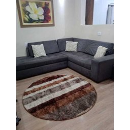 Tapete Sala, Quarto 1,50x1,50 Redondo Pelo Macio Capucino - 2