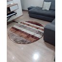 Ver imagem 5 de Tapete Sala, Quarto 1,50x1,50 Redondo Pelo Macio Capucino
