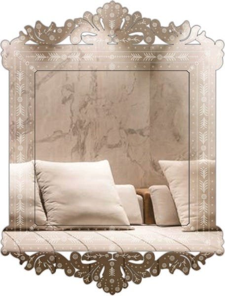 Espelho Veneziano Decorativo Sala 80x90 - 38132 - Prata