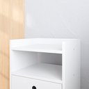 Ver imagem 3 de Kit 2 Mesas de Cabeceira Mesinhas Quarto com Nicho e Gavetas Retrô Dream Plus - Branco - Lojas Rpm