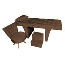 Ver imagem 1 de Kit Maca Estética Reta Capitonê com Mocho e Escadinha 80 Cm Marrom Slk Decor