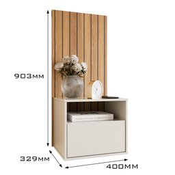 Cabeceira Cross para Cama Box Casal com 2 Criados Suspenso Quarto Luxo - Movelove - 7