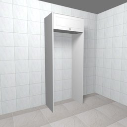 Fechamento para Geladeira Modulado com Armário 1 Porta Basculante Americana Henn - Branco Hp Fosco - 4