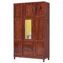 Ver imagem 2 de Guarda-Roupa Solteiro Paris 8 Portas 3 Gavetas com Espelho Mogano 365 - Lanes