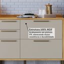 Ver imagem 6 de Cozinha Completa Modulada 100% MDF 5 Peças 11 Portas 4 Gavetas e Vidro 274cm Vicenza Espresso Móveis Bege/Amêndoa/Off-White