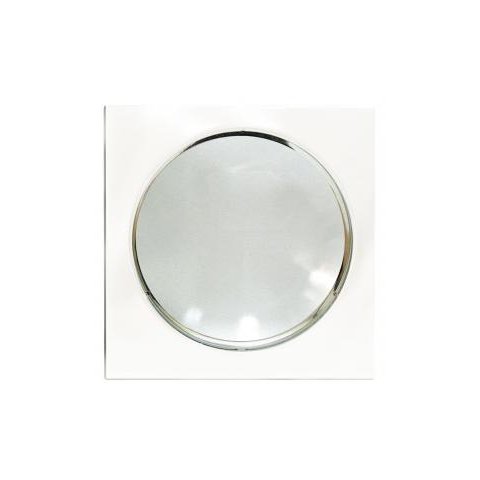 Plafon. de Embutido 195x195mm X H Regulável-2 Luzes E27-c/vidro Fosco (80%) + Aro Quadr. Níquel