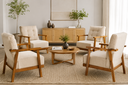 Ver imagem 2 de Kit 04 Poltronas Decorativas Sala Estar Madeira Maciça Premium