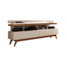 Rack Para Sala TV 60 Polegadas Vivare Wood 1.6:OFF WHITE FREIJO - 2